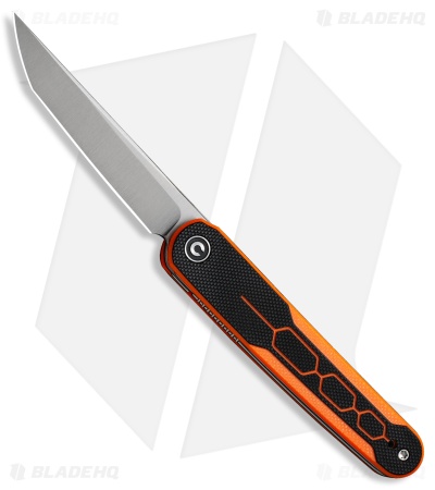 CIVIVI Rafal Brzeski KwaiQ Liner Lock Knife Black/Orange G-10 (3" Satin)
