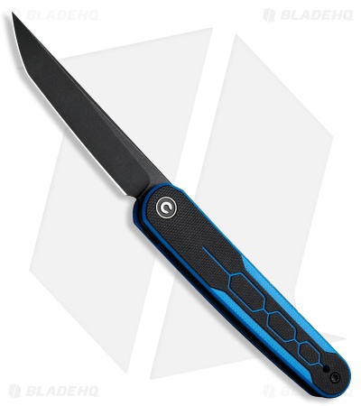 CIVIVI Rafal Brzeski KwaiQ Liner Lock Knife Black/Blue G-10 (3" Black SW)
