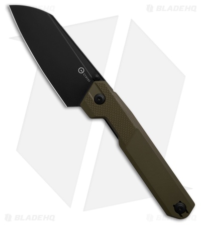CIVIVI Hid Nested Liner Lock Flipper Knife OD Green G-10 (4.1" Black 14C28N)