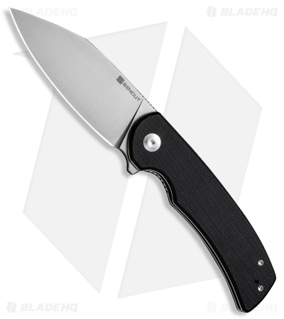 SENCUT Omniform Sheepsfoot Liner Lock Knife Black Canvas Micarta (3.7" Satin)