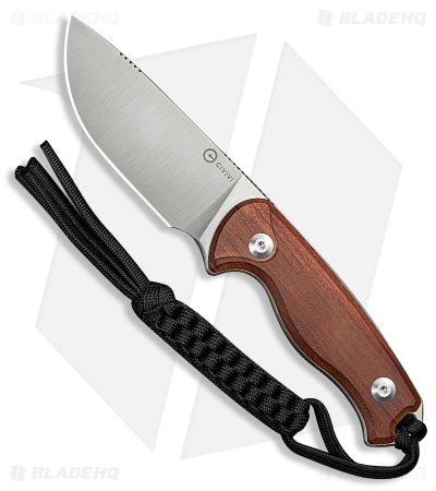 CIVIVI Timberbark Fixed Blade Knife Guibourtia Wood (3.2" Satin)