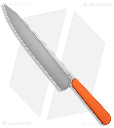 CIVIVI Cibus Fixed Blade Chef Knife Milled Orange G-10 (7.9" Satin)