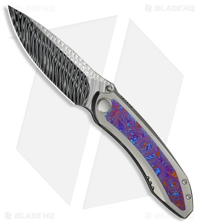 WE Knife Co. Winsome Frame Lock Knife Polished/BB Ti + Timascus (3.7