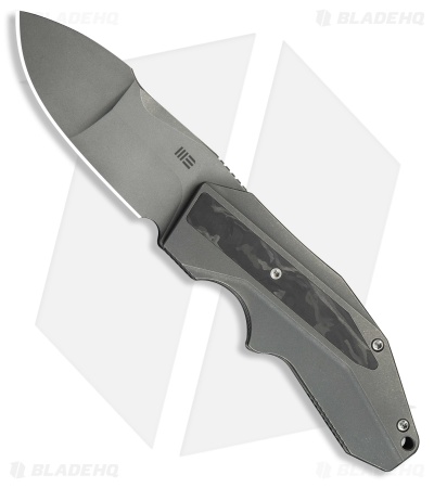WE Knife Co. Coral Frame Lock Knife Gray Ti + Marble Carbon Fiber (3" Gray SW)