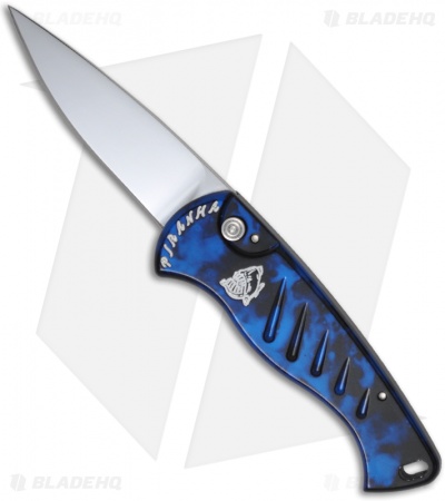 Piranha Fingerling Blue Automatic Knife (2.5" Mirror)