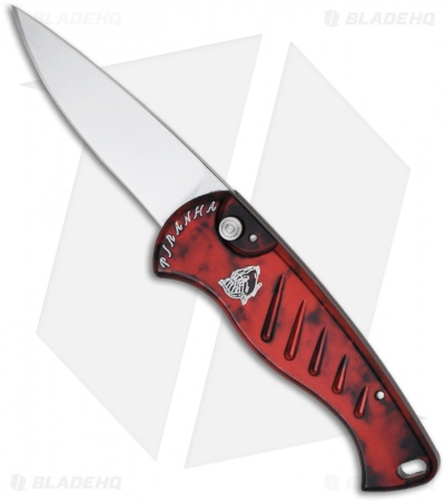Piranha Fingerling Automatic Knife Red (2.5" Mirror)