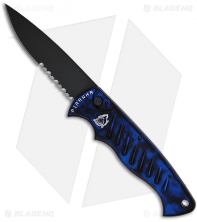 Piranha Tactical Blue P-1 Pocket Automatic Knife (3.2