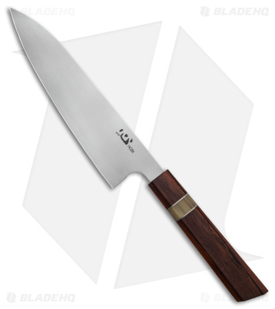 Xin Cutlery Octagonal 9" Chef's Knife Rosewood/Buffalo Horn Stonewash